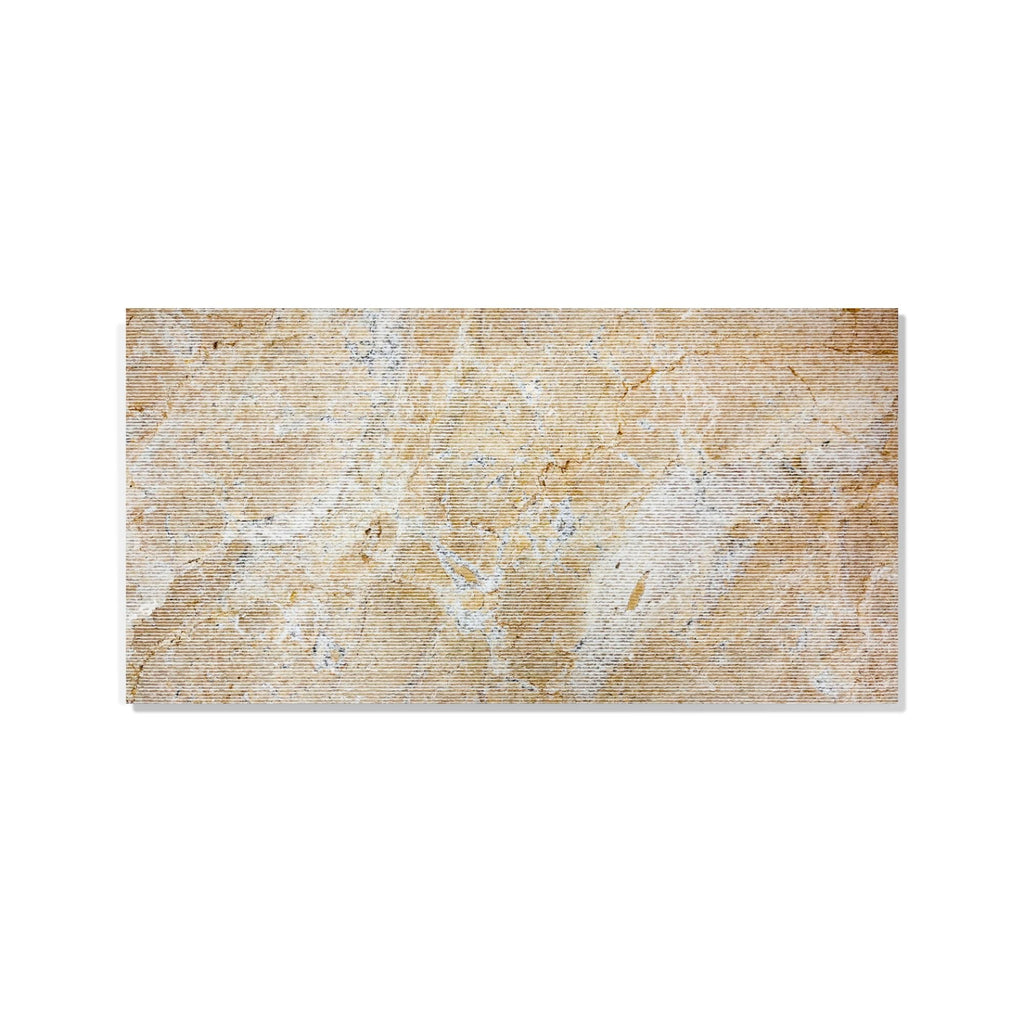 Textured 3D Decorative Tiles with Polished Marble Surface - Yellow, Gray, or White