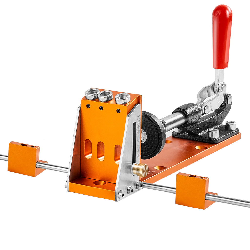 Pocket Hole Jig Kit with Adjustable Depth and C-Clamp - 34 Piece Set