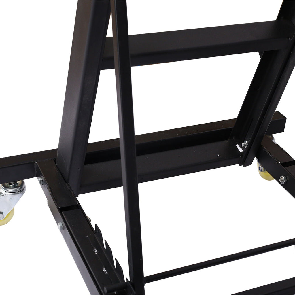 Heavy Duty Foldable Rolling Engine Top Creeper with Padded Deck - Black