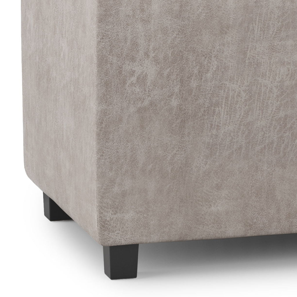 Avalon Upholstered Storage Ottoman with Flip-Over Serving Trays - Multiple Colors