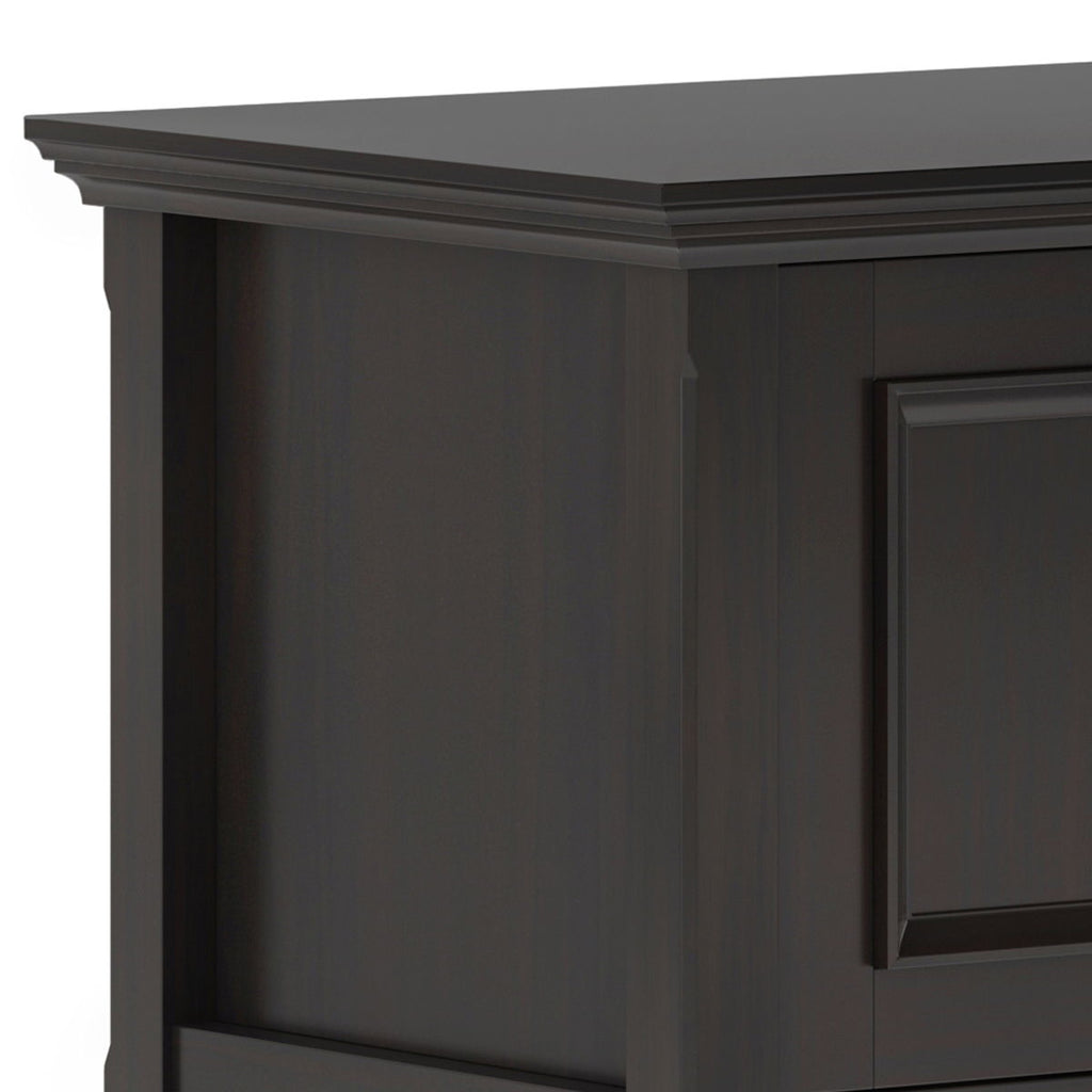 Low TV Media Stand with Adjustable Shelf - Hickory Brown
