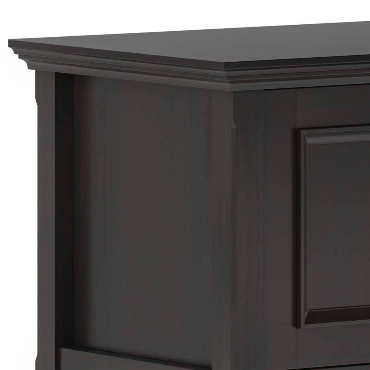 Low TV Media Stand with Adjustable Shelf - Hickory Brown