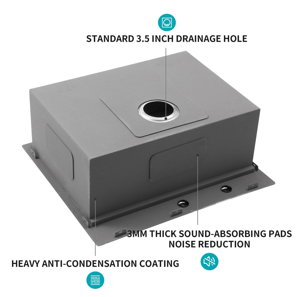 Stainless Steel Drop In Kitchen Sink with Workstation - Gray or Gold