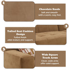 Modular Sofa Set with 2 Matching Toss Pillows - Chocolate