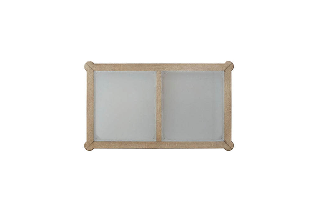 Frosted Glass Top Cocktail Table with Casters - Sand