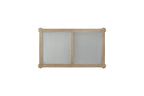 Frosted Glass Top Cocktail Table with Casters - Sand