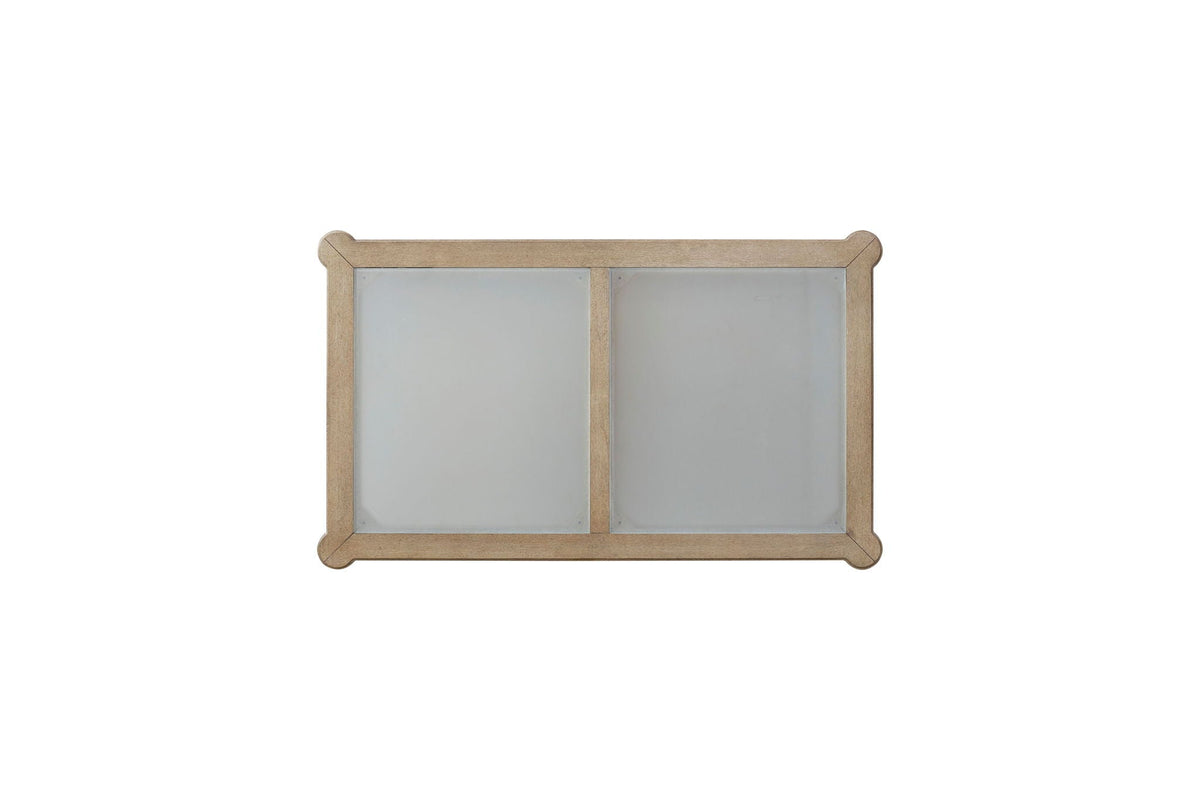 Frosted Glass Top Cocktail Table with Casters - Sand