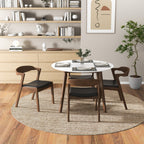 White Solid Wood Dining Table with Water-Resistant Finish - Alina