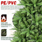 6FT Slim Christmas Tree with Hinged Branches - Green
