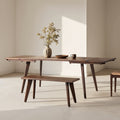 Solid Red Oak Dining Table with Extending Leaves - Capri 59-90.5"