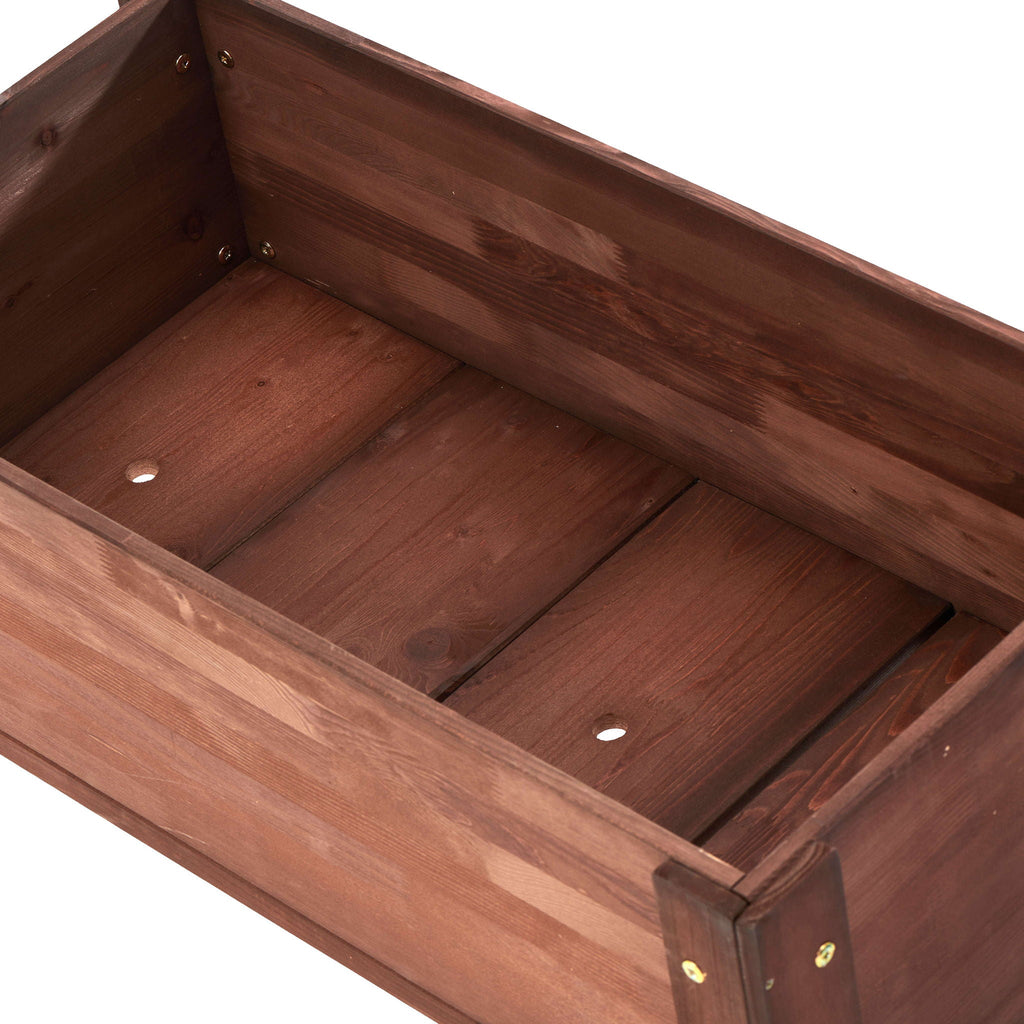 Solid Wood Raised Garden Bed with Legs - Available in Gray, Dark Gray, Dark Brown