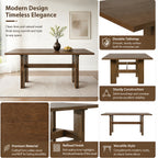 7-Piece Oval Rubberwood Dining Set with Upholstered Chairs