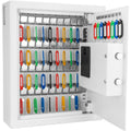 48 Keys Digital Key Cabinet Wall Safe with Keypad Access - White