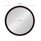 Circle Wall Mirror with Wooden Frame - Black, Light Brown, Dark Brown