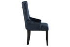 Varian II Side Chair with Tufted Backrest - Dark Navy