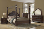 Traditional 5 Drawer Chest with Ample Storage - Mahogany