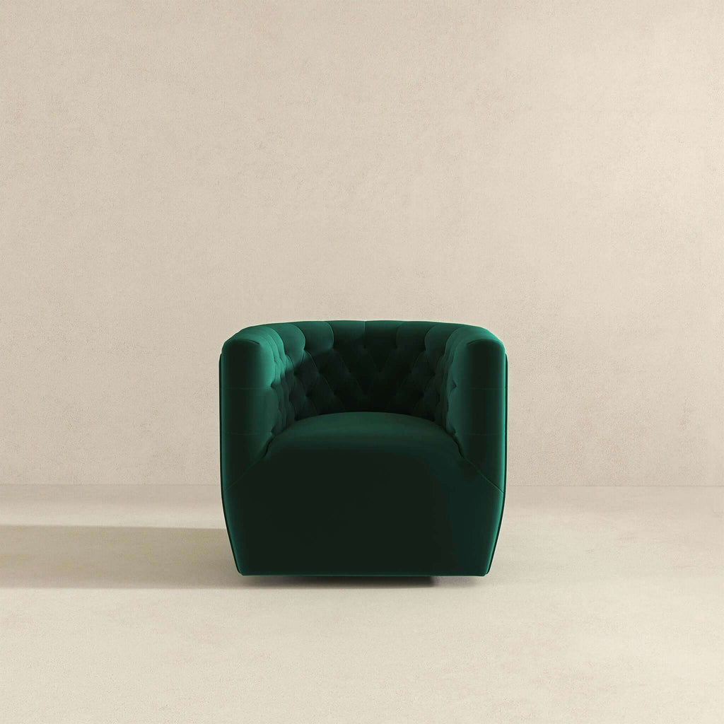Ergonomic Design Swivel Chair with Tufted Accent - Multiple Colors
