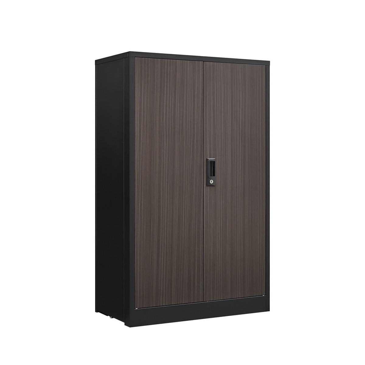 Metal Storage Cabinet With Locking Doors And Adjustable Shelf