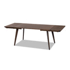 Solid Red Oak Dining Table with Extending Leaves - Capri 59-90.5"