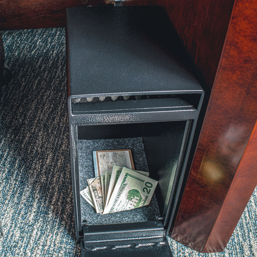 Dual Key Depository Safe with Anti-Fishing Baffle - Black
