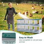 10-Bay Metal Nest Box with Wall Mount - Galvanized Steel