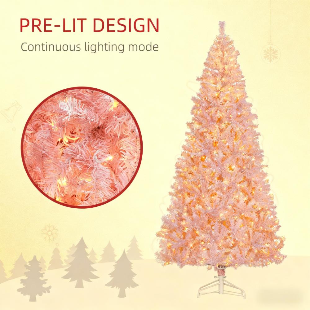 Elegant Artificial Christmas Tree with Realistic Branches - 7.5 ft