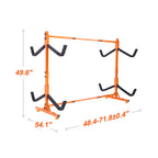 Freestanding Kayak Storage Rack with Adjustable Width - Orange or Natural