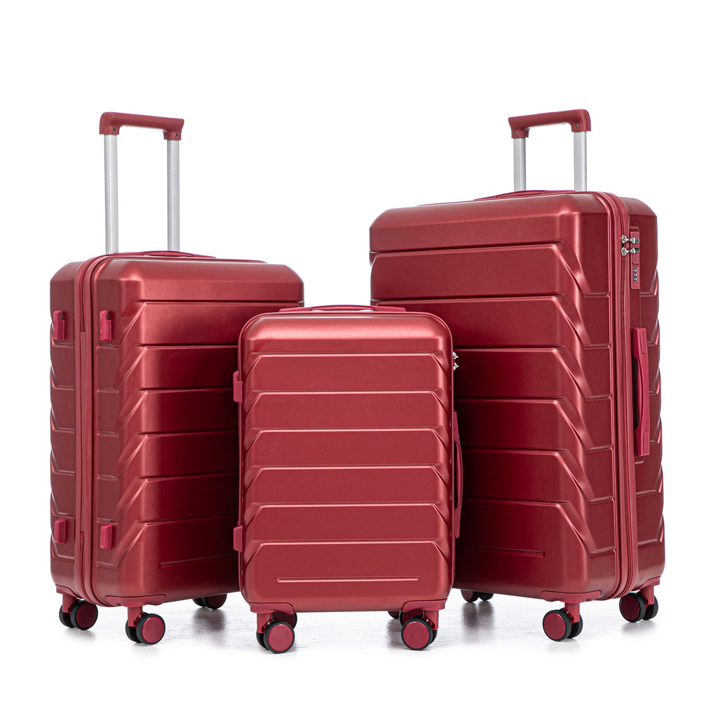 3 Pieces Set Spinner Wheel Luggage With Combination Lock