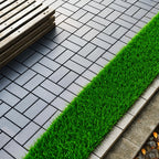 Plastic Interlocking Deck Tiles with Waterproof Drainage - Dark Gray or Brown
