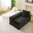 Luxury Multifunctional Sofa for Living Room with Adjustable Layout - Black, Dark Green, White, Pink