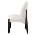 Beige Side Chair Set of 2 with Upholstered Seat - Clayten