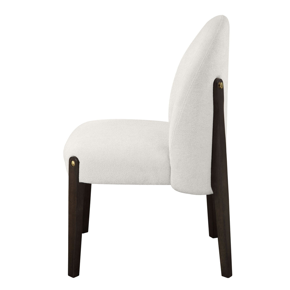 Beige Side Chair Set of 2 with Upholstered Seat - Clayten