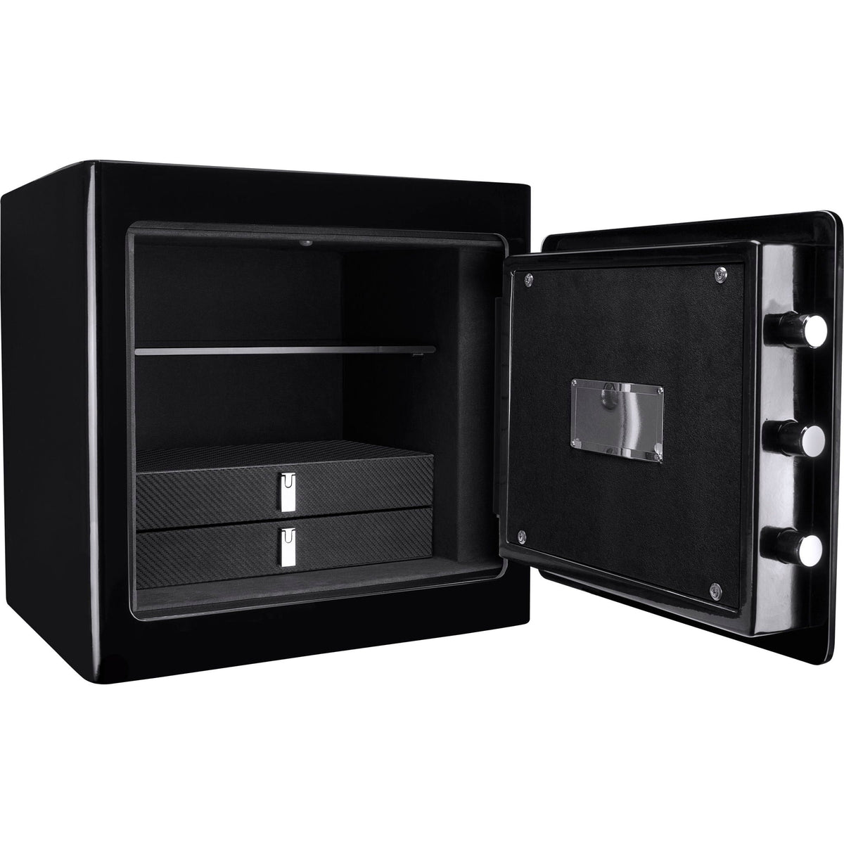 Durable Construction Jewelry Safe with Fireproof Protection - White or Black