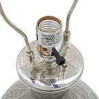 Hand-Finished Mercury Glass Table Lamp with Linen Shade - Silver