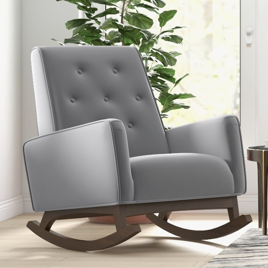 Demetrius Solid Wood Rocking Chair - Multiple Colors