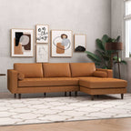 Corner Sectional Sofa with Removable Cushions - Orange