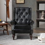 Modern Accent Armchair with Sturdy Wood Legs - Multiple Colors