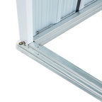 Galvanized Steel Firewood Rack with Roof - Gray