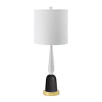 Teardrop Silhouette Table Lamp with Black and Gold Base - Black/Gold