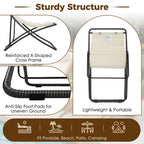 Outdoor Folding Chair Set with Adjustable Backrest – Black or Yellow