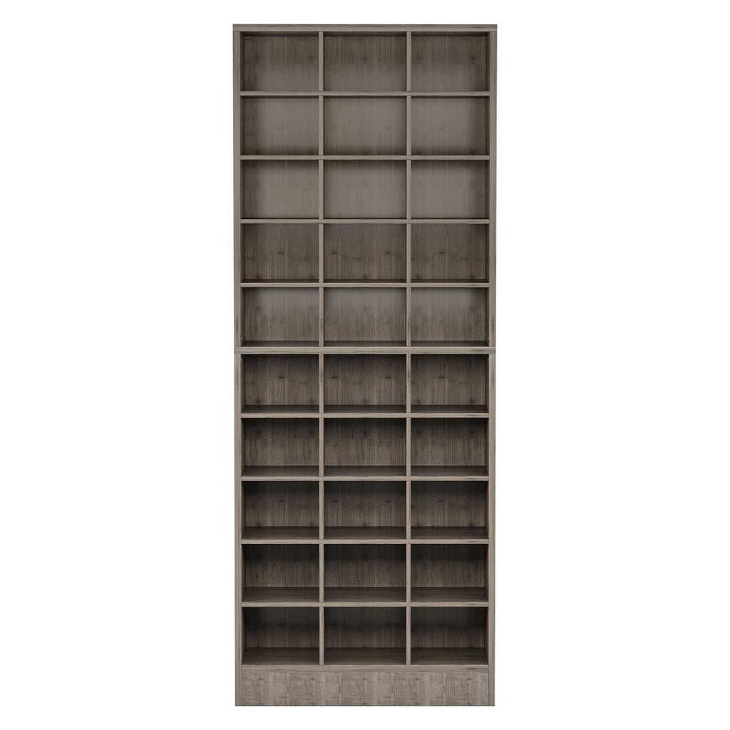 10 Tier Shoe Storage Cabinet with 30 Cubbies - Wood - Multiple Colors