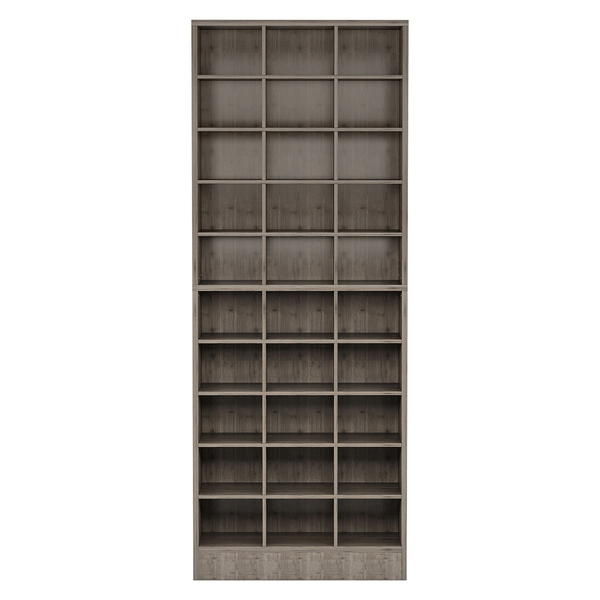 10 Tier Shoe Storage Cabinet with 30 Cubbies - Wood - Multiple Colors