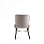 Strine Dining Chair with Wood Frame and Modern Upholstery - Available in Dark Gray or Blue