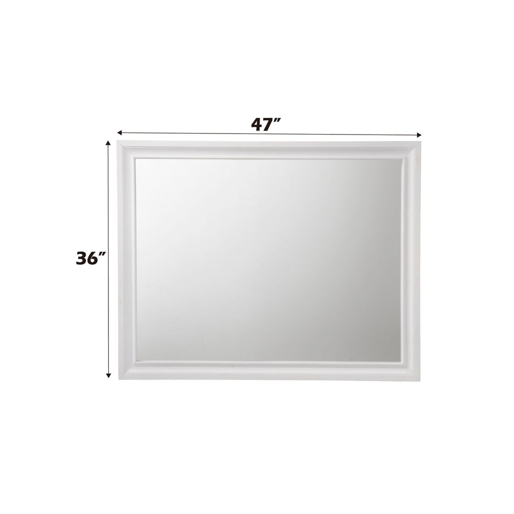 Minimalist Design Mirror with Smooth Edge - White, Black, or Dark Gray