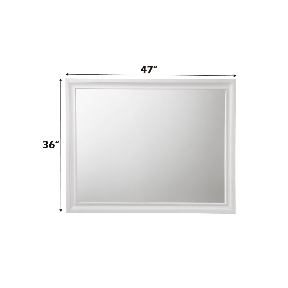 Minimalist Design Mirror with Smooth Edge - White, Black, or Dark Gray