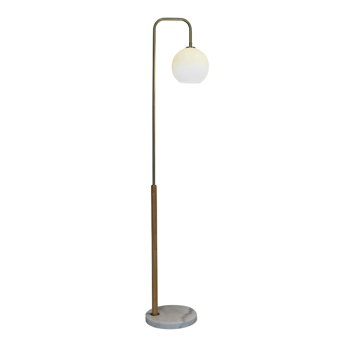 Tall Corner Floor Lamp with Foot Switch - White