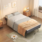 Twin Adjustable Headboard Folding Bed With Memory Foam Mattress