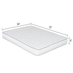 6-Inch Reversible Hybrid Mattress with Pressure Relief and Cooling Technology - White