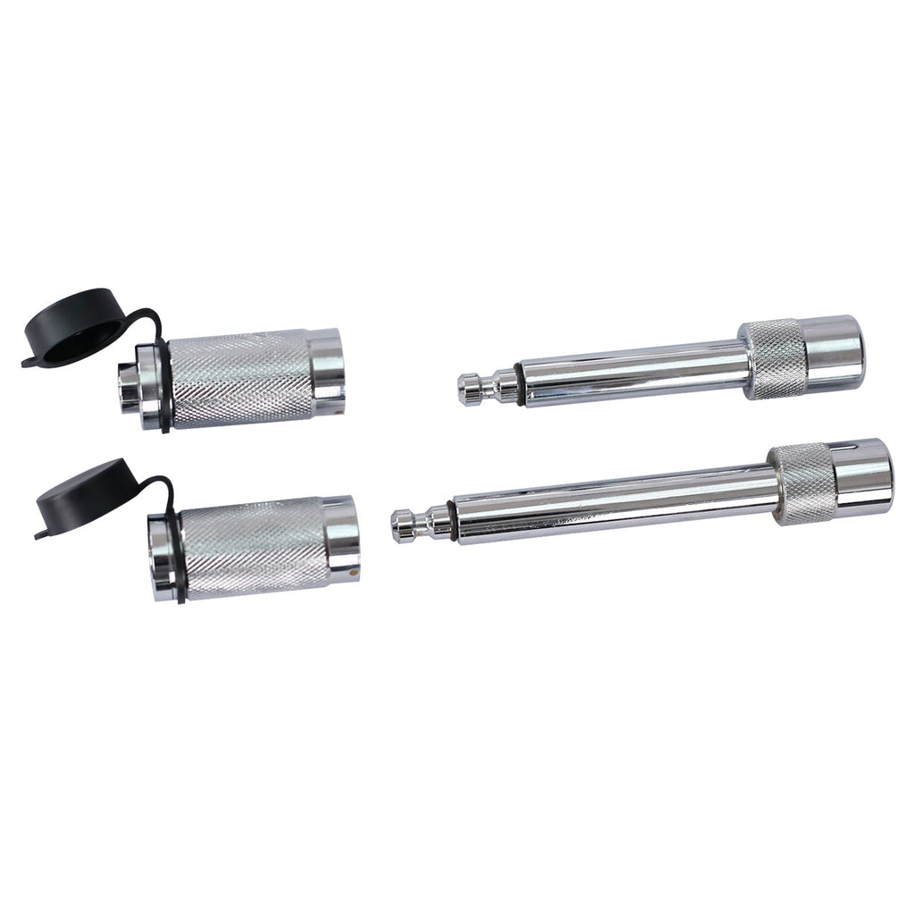 Adjustable Trailer Drop Hitch with 6" Adjustment - Silver