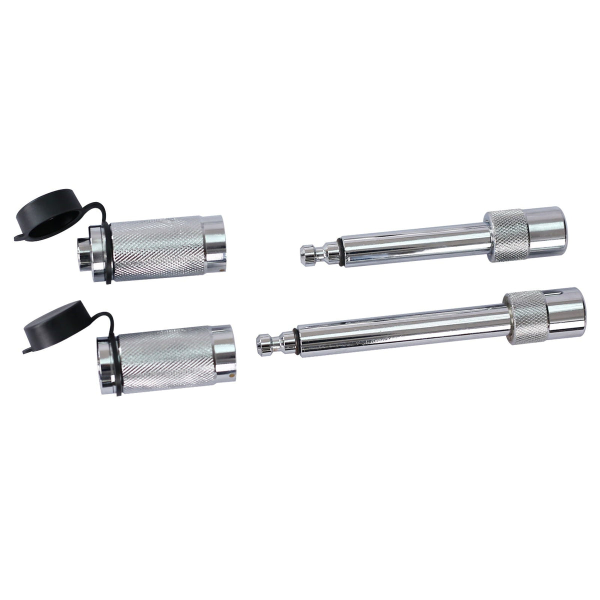 Adjustable Trailer Drop Hitch with 6" Adjustment - Silver
